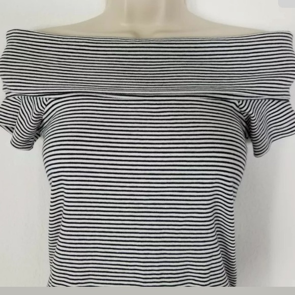 J. CREW Women’s Striped Off The Shoulder Top - Picture 5 of 8